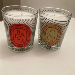 Set of small Diptyque Paris dancing oval candles